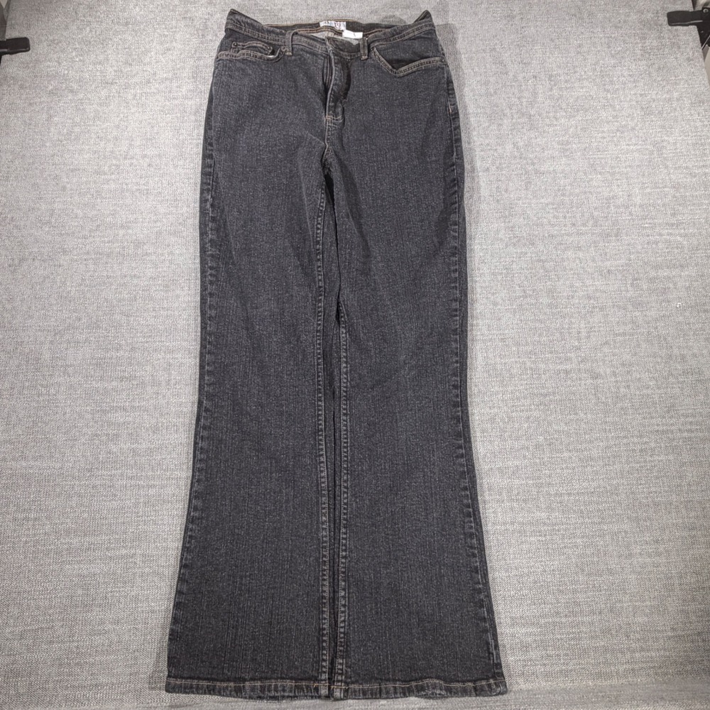 Denim & Co Bootcut Jeans Womens 10 Dark Gray Excellent A45113 Stretch Flare